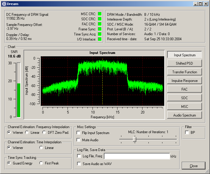 Evaluation Dialog (DRM Mode)